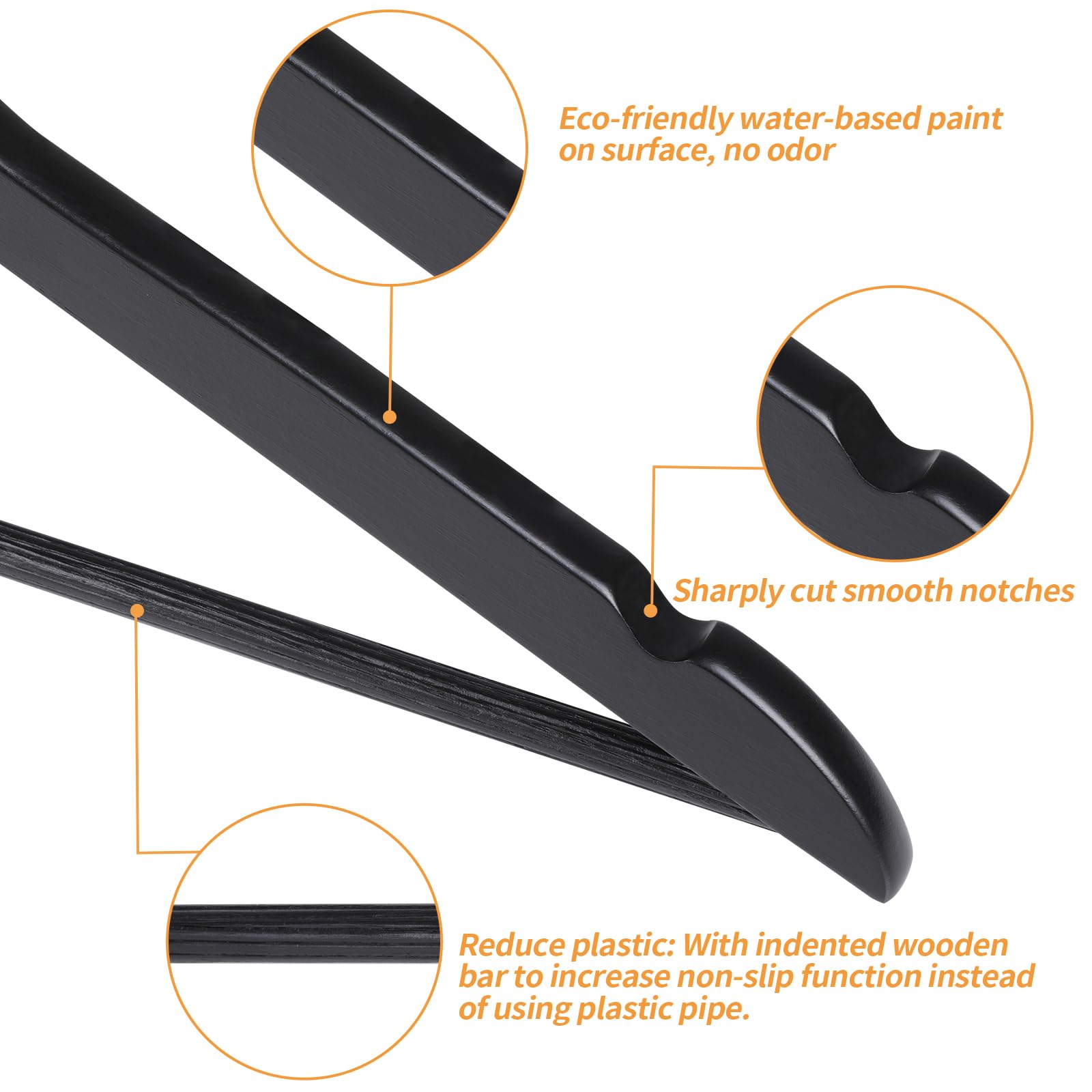 Foto 4 pulgar | Perchas Para Ropa Amazon Basics, Traje De Madera, Paquete De 30 Unidades, Color Negro - Venta Internacional.