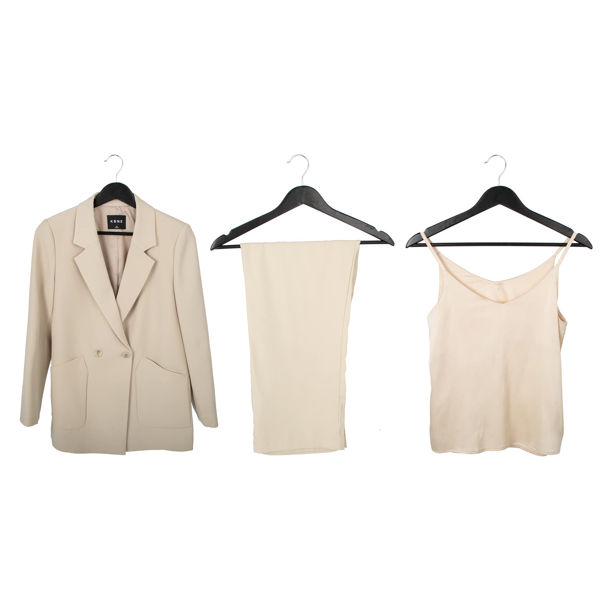 Foto 4 | Perchas Para Ropa Amazon Basics, Traje De Madera, Paquete De 30 Unidades, Color Negro - Venta Internacional.