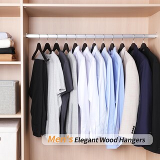 Foto 6 | Perchas Para Ropa Amazon Basics, Traje De Madera, Paquete De 30 Unidades, Color Negro - Venta Internacional.