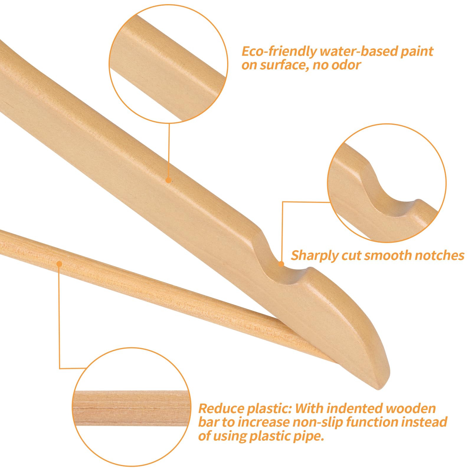 Foto 4 pulgar | Perchas Para Ropa Amazon Basics, Traje De Madera, 30 Unidades, Color Natural - Venta Internacional.