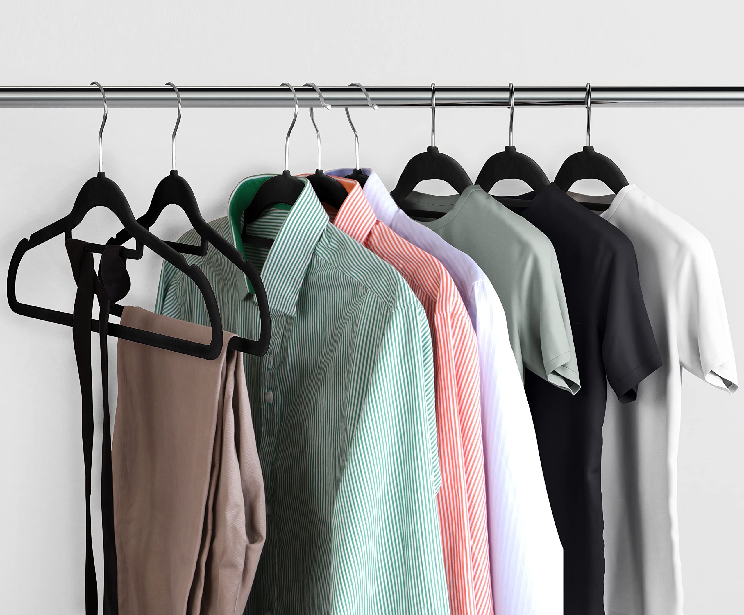 Foto 5 | Colgador De Ropa Utopia Home Premium Velvet, 50 Unidades, Color Negro - Venta Internacional.