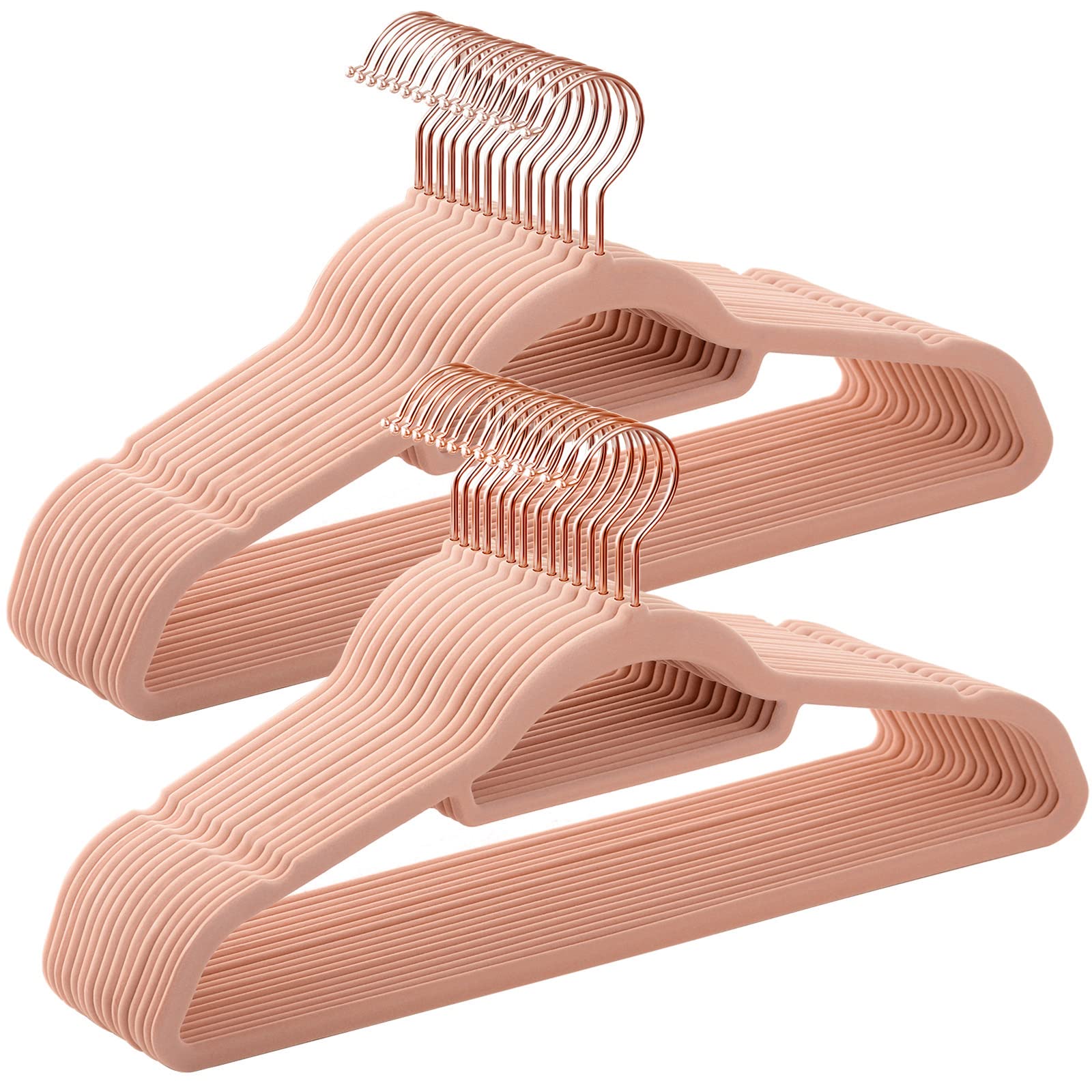 Foto 1 | Juego De 30 Perchas Songmics De Terciopelo, Color Rosa Coral Ucrf21pk30 - Venta Internacional.