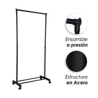 Foto 6 | Ilios Innova | Perchero De Ropa Multifuncional Sencillo Negro