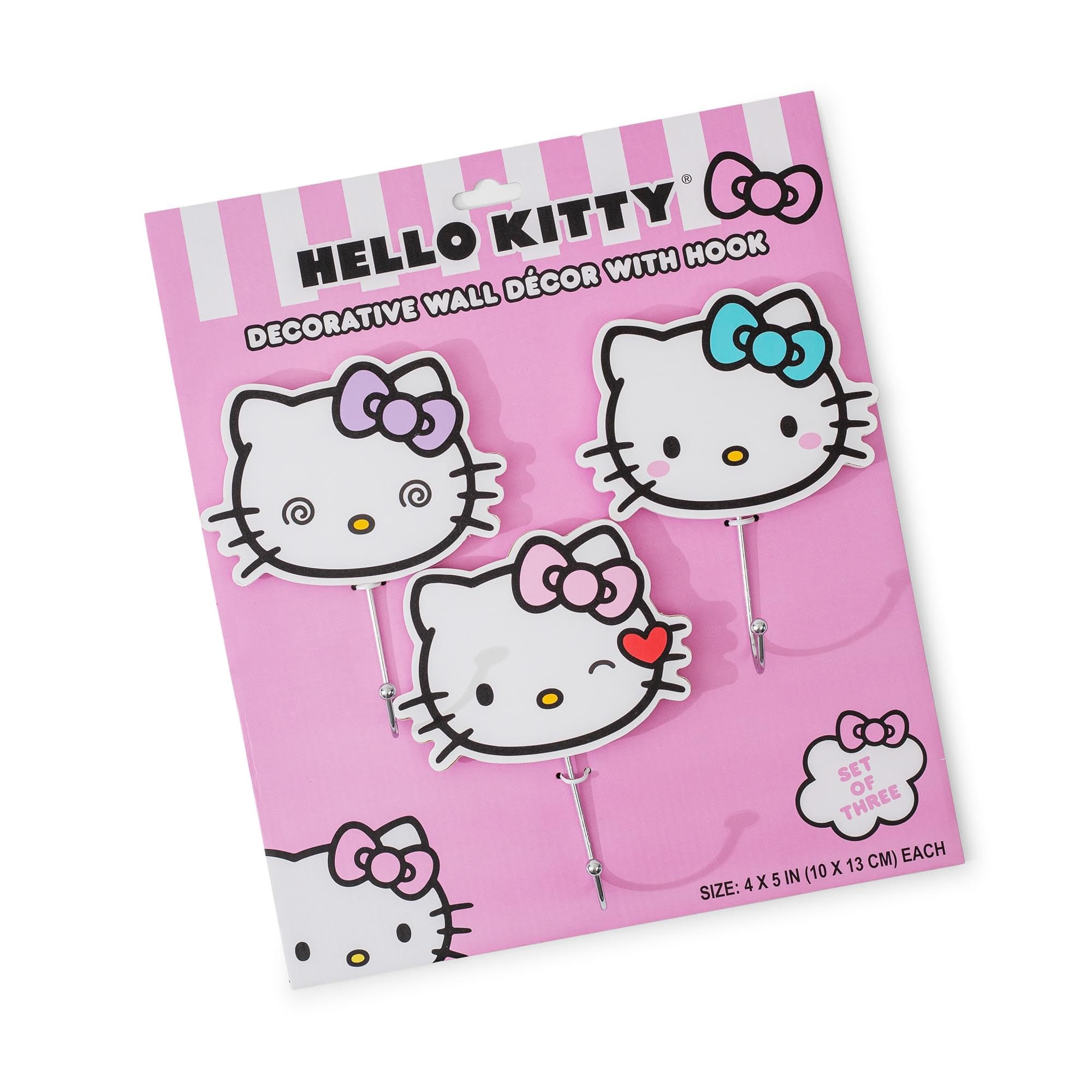 Foto 3 pulgar | Perchero Con Ganchos De Pared Con Forma De Lazo Hello Kitty - Venta Internacional.