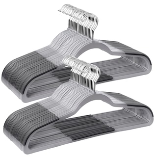 Foto 1 | Songmics Perchas De Ropa, Paquete De 50 Perchas De Plástico, Antideslizantes, 0,5 Cm De Espesor, 45 Cm De Largo, Gancho