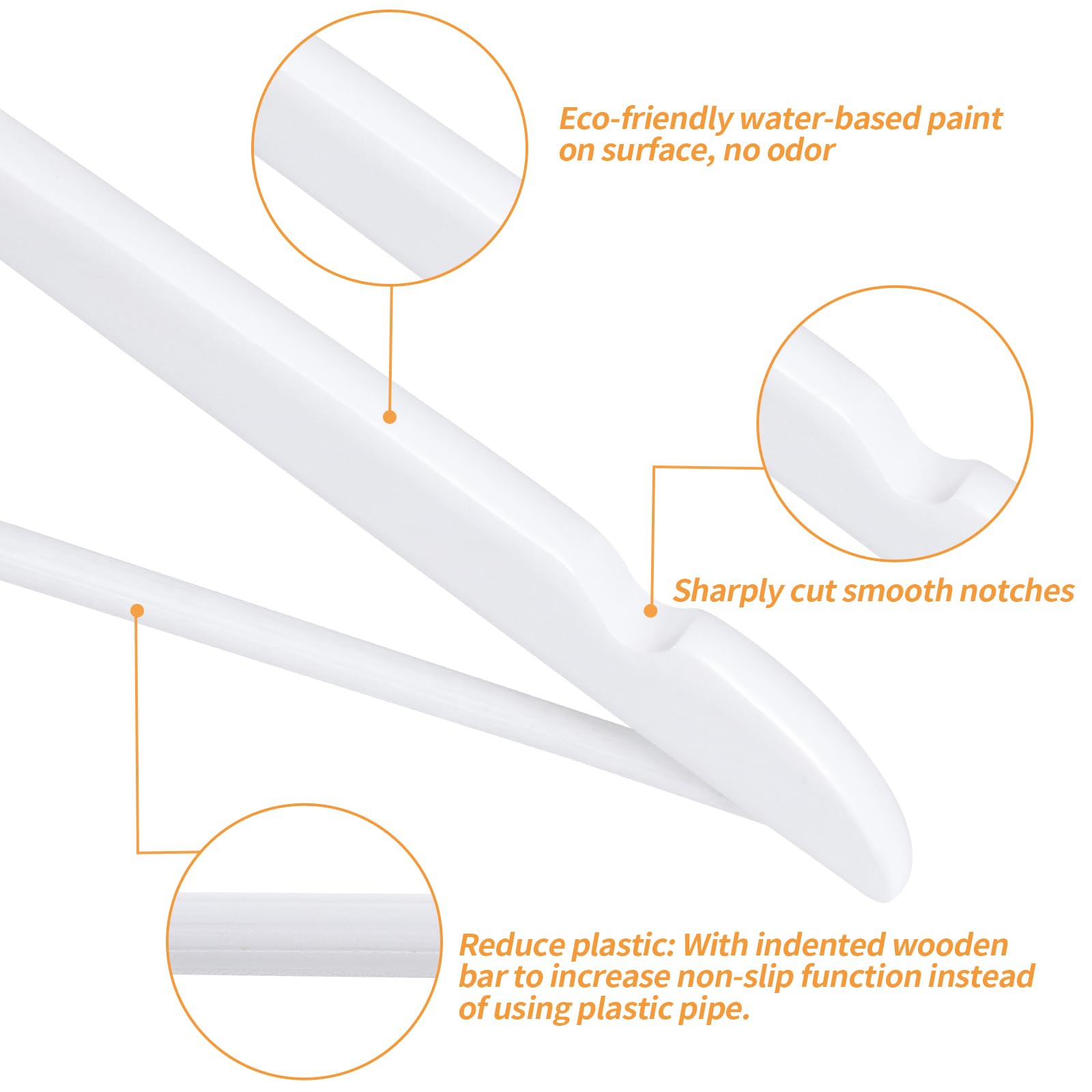 Foto 4 pulgar | Perchas Para Ropa Amazon Basics, Traje De Madera, Paquete De 30 Unidades, Color Blanco - Venta Internacional.