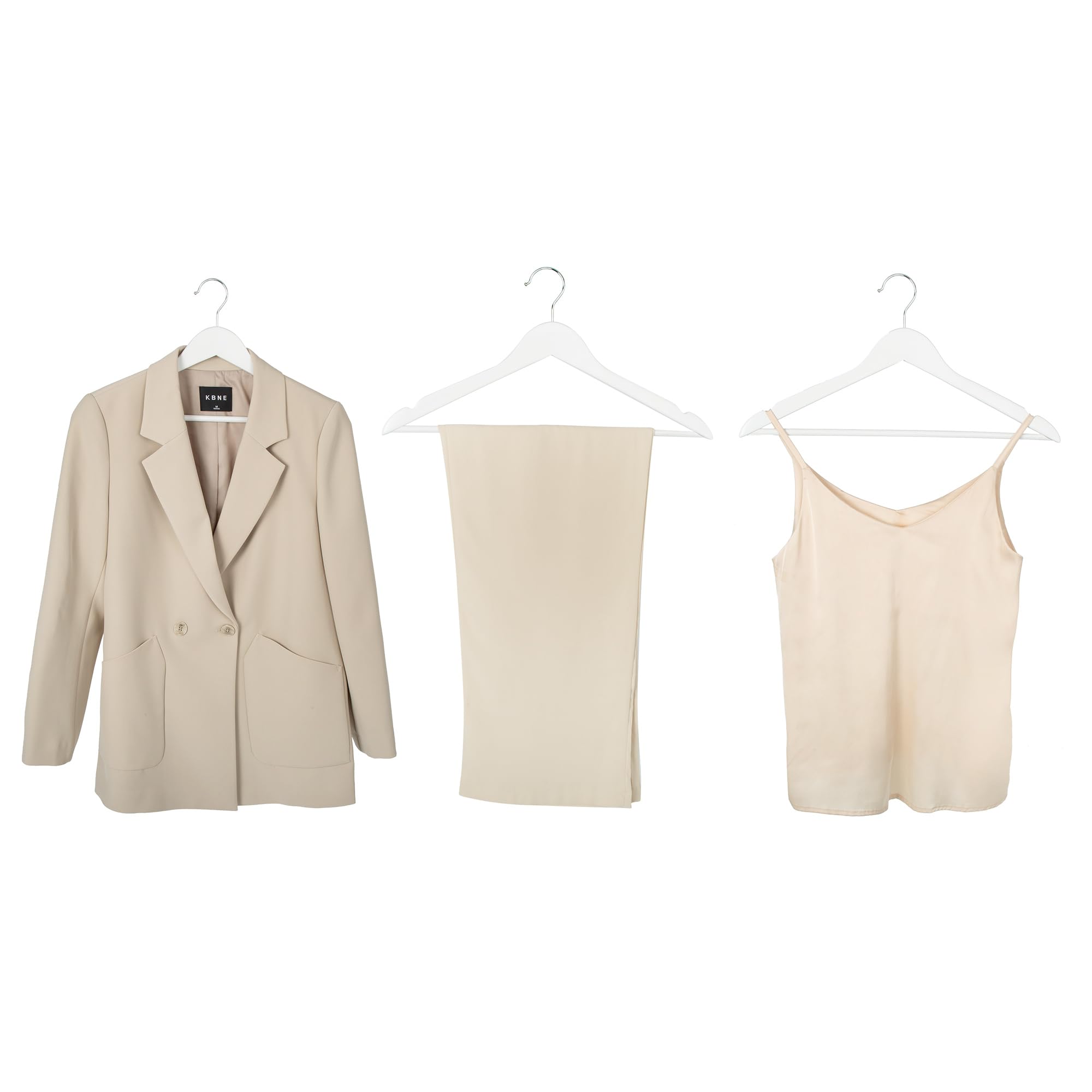 Foto 4 | Perchas Para Ropa Amazon Basics, Traje De Madera, Paquete De 30 Unidades, Color Blanco - Venta Internacional.