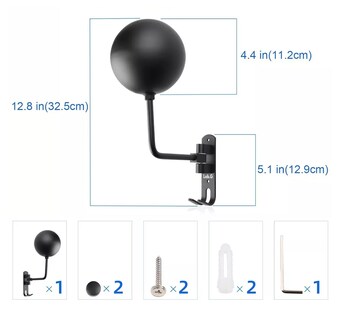 Foto 5 | Soporte Para Casco Motocicleta Y Guantes, Rotación 180 Grados Negro