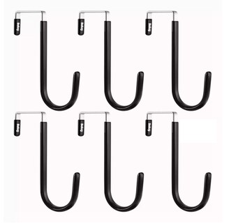 Foto 1 | Ganchos Para Colgar De Puerta Para Ropa/sombrero 6 Pcs Negro/plata Belug