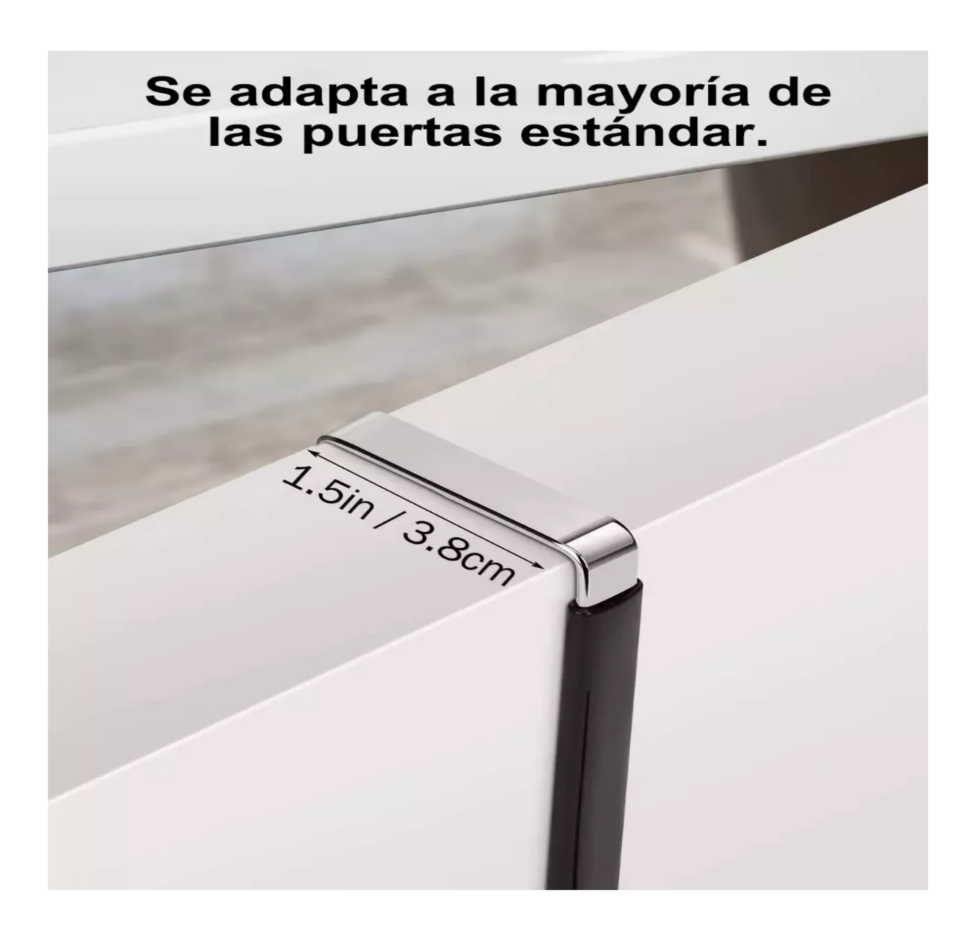 Foto 3 | Ganchos Para Colgar De Puerta Para Ropa/sombrero 6 Pcs Negro/plata Belug