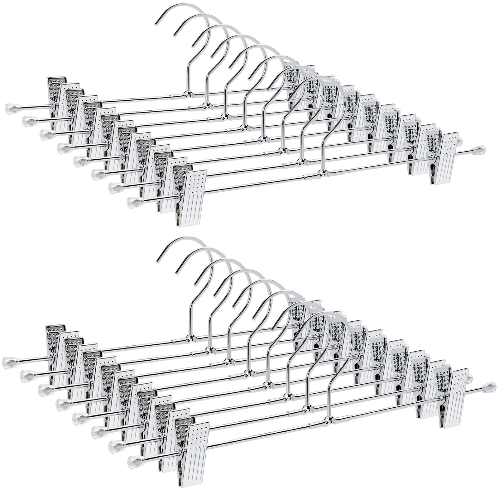 Foto 1 | Perchas Para Pantalones Amber Home De Metal Con Clips, 50 Unidades, Cromadas, 12,6 Cm - Venta Internacional.