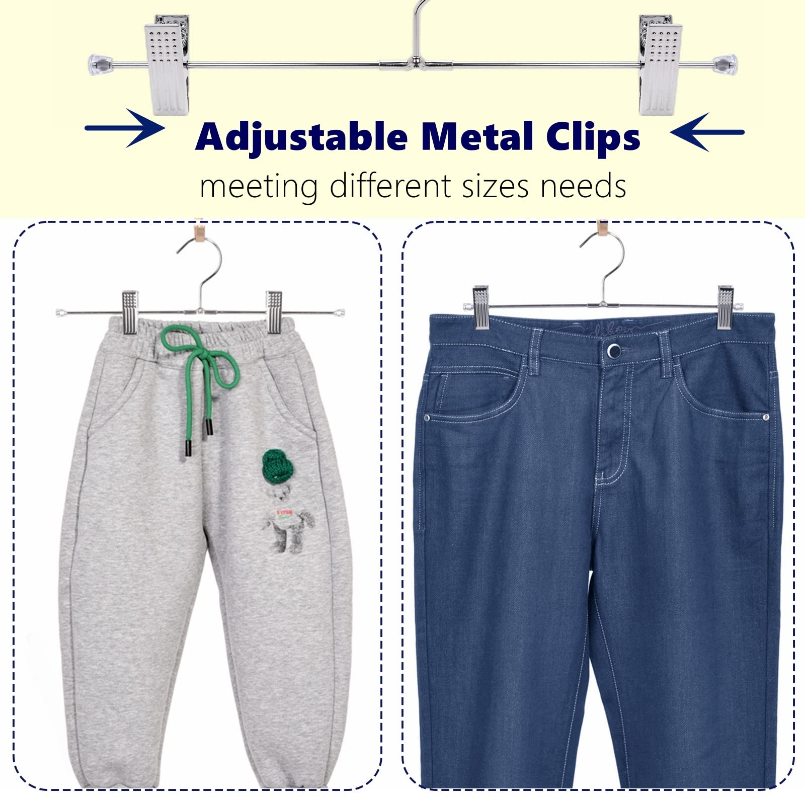 Foto 5 pulgar | Perchas Para Pantalones Amber Home De Metal Con Clips, 50 Unidades, Cromadas, 12,6 Cm - Venta Internacional.