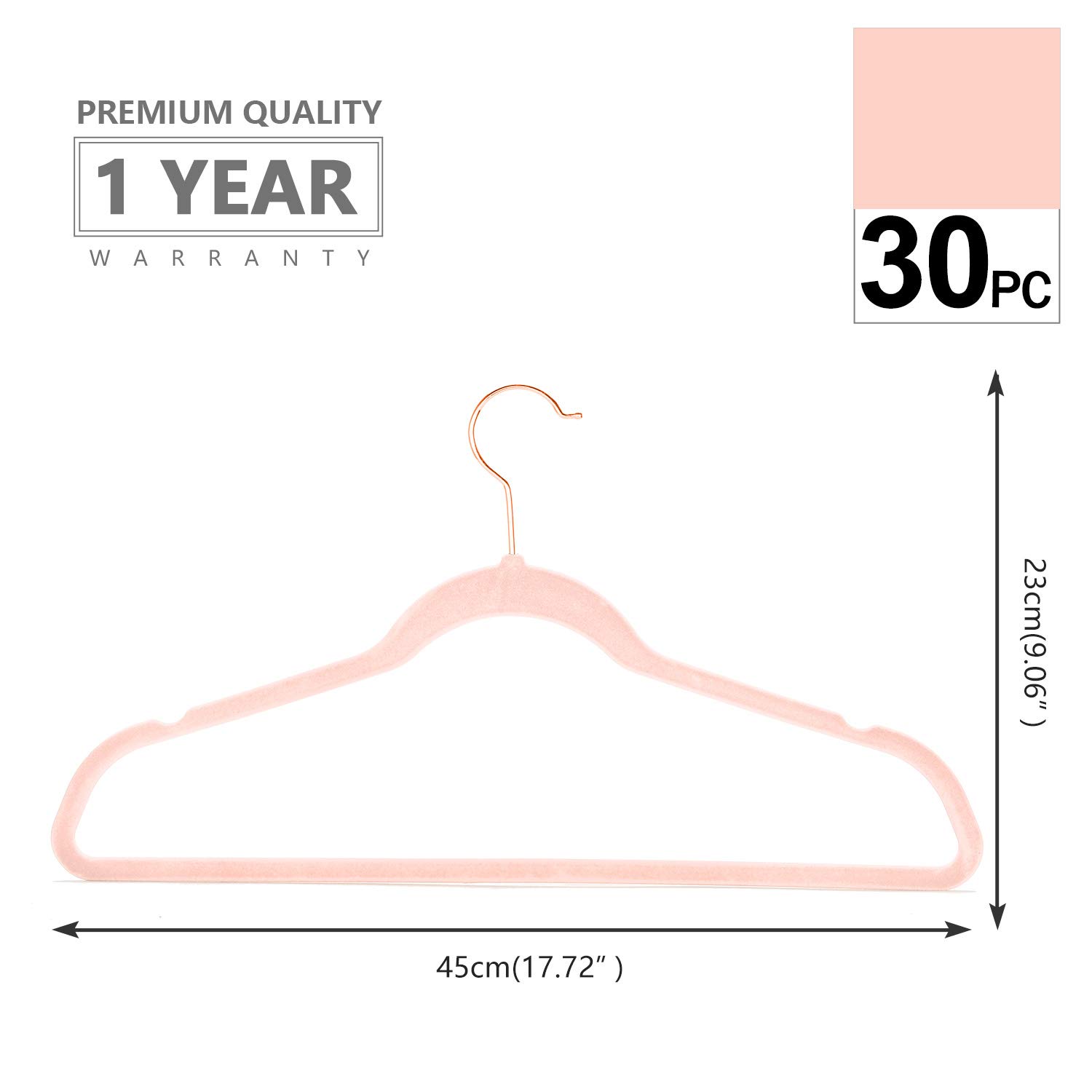 Foto 7 pulgar | Velvet Hangers Mizgi Premium (paquete De 30), Color Rosa Rubor, Muy Resistente - Venta Internacional.