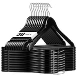 Perchas De Madera House Day, Color Negro, 30 Unidades, Para Armario - Venta Internacional.