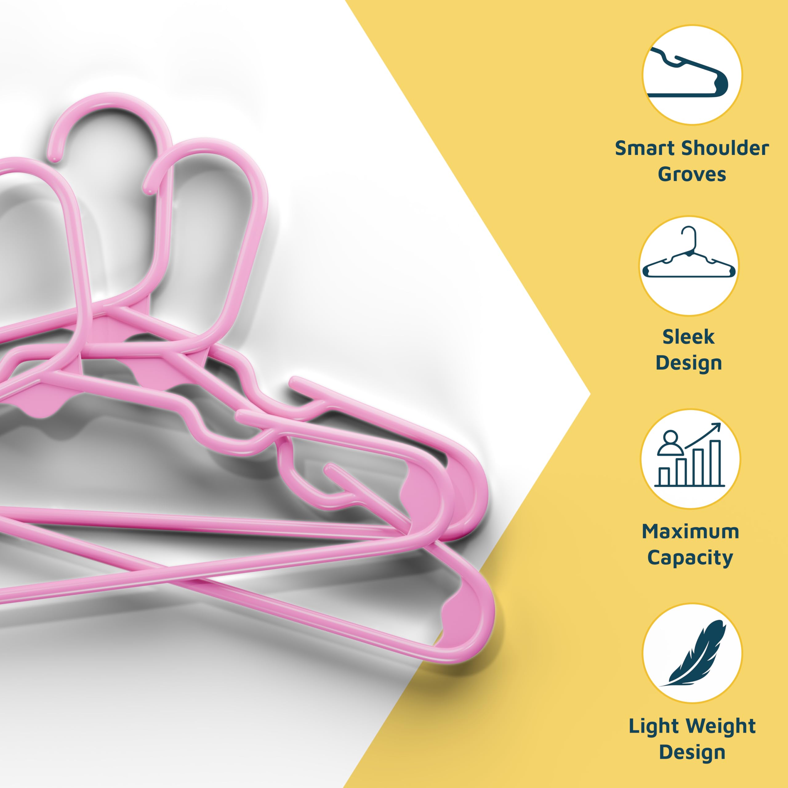 Foto 6 pulgar | Perchas Para Ropa Infantil Lifemaster De Plástico Con Muesca En El Hombro X50 - Venta Internacional.
