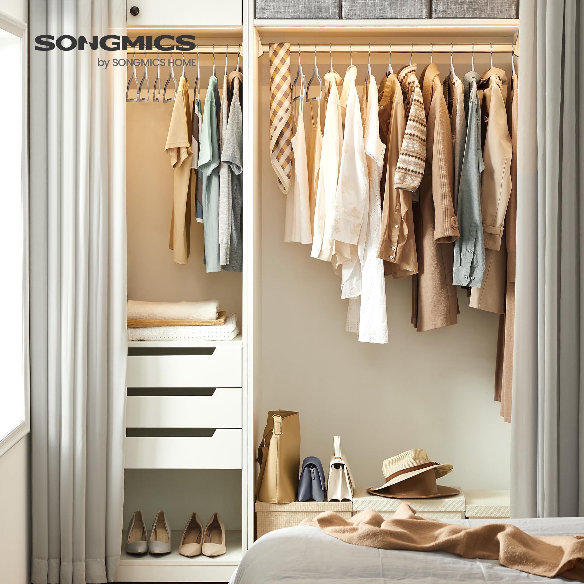 Foto 3 pulgar | Songmics Perchas De Ropa, Paquete De 50 Perchas De Plástico