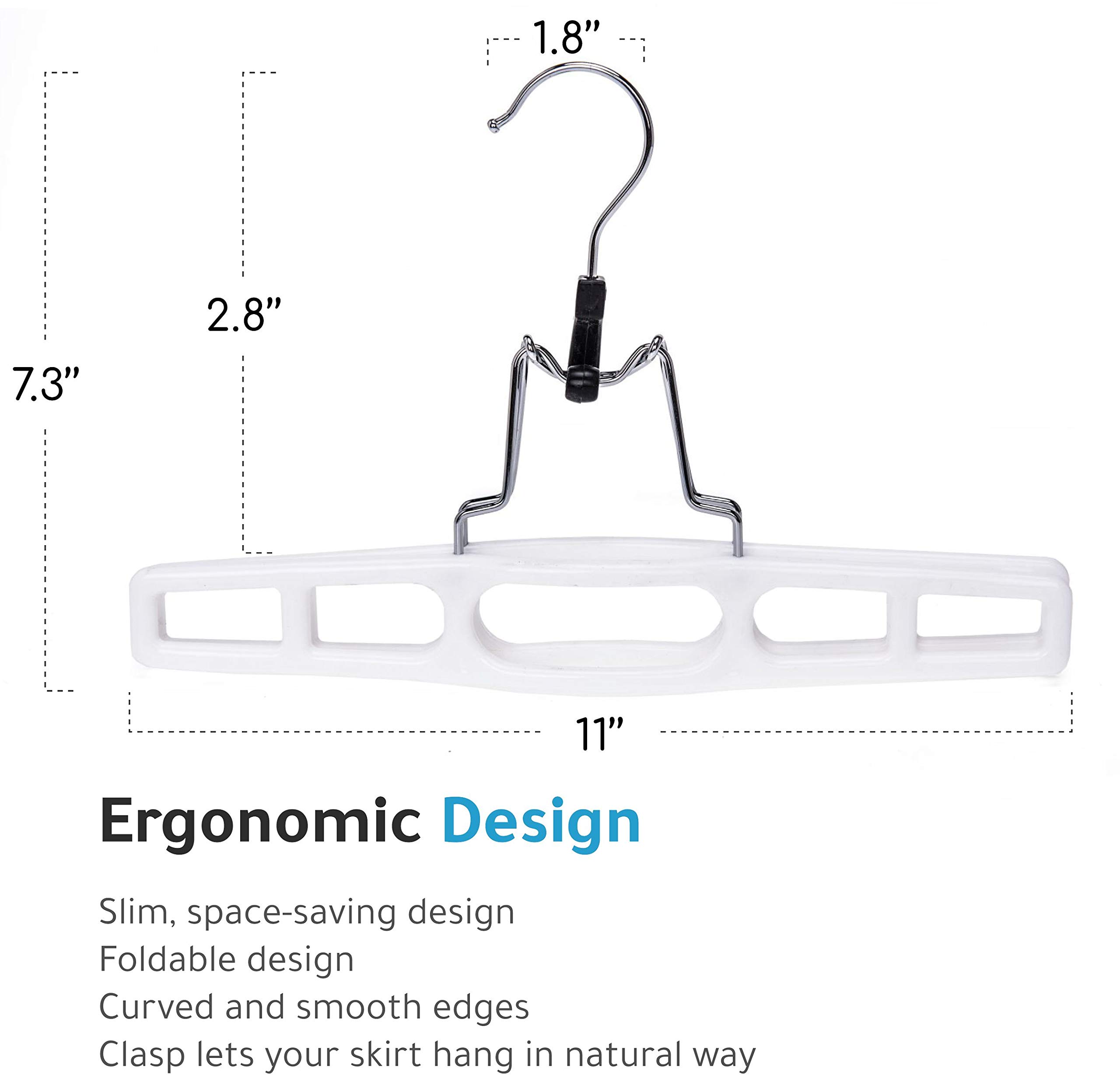 Foto 6 pulgar | Hangers Quality Hangers, Paquete De 80 Unidades, Plástico Blanco Con Cierre - Venta Internacional.