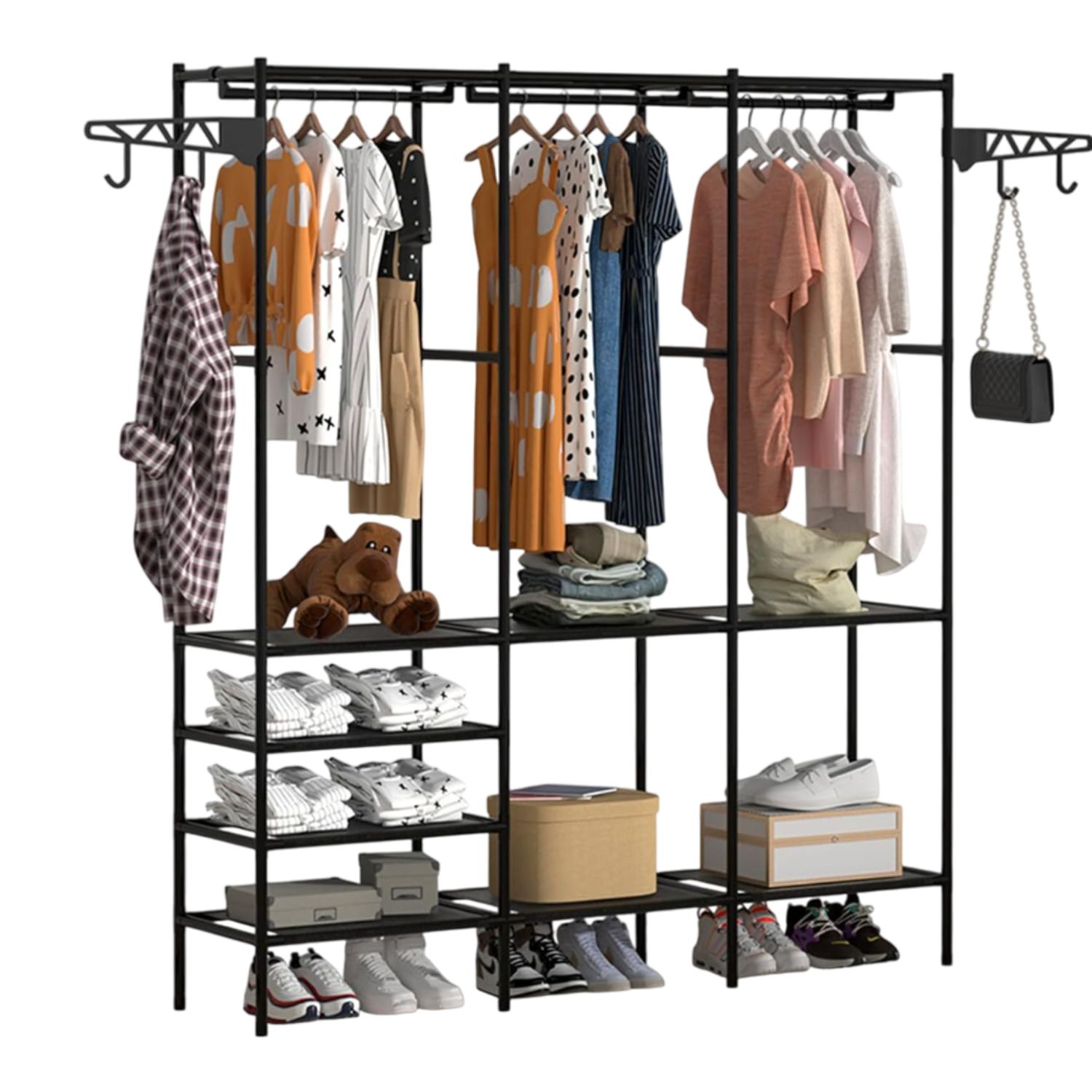 Foto 3 | Closet Armable Para Ropa Bluelander Negro De 3 Divisiones