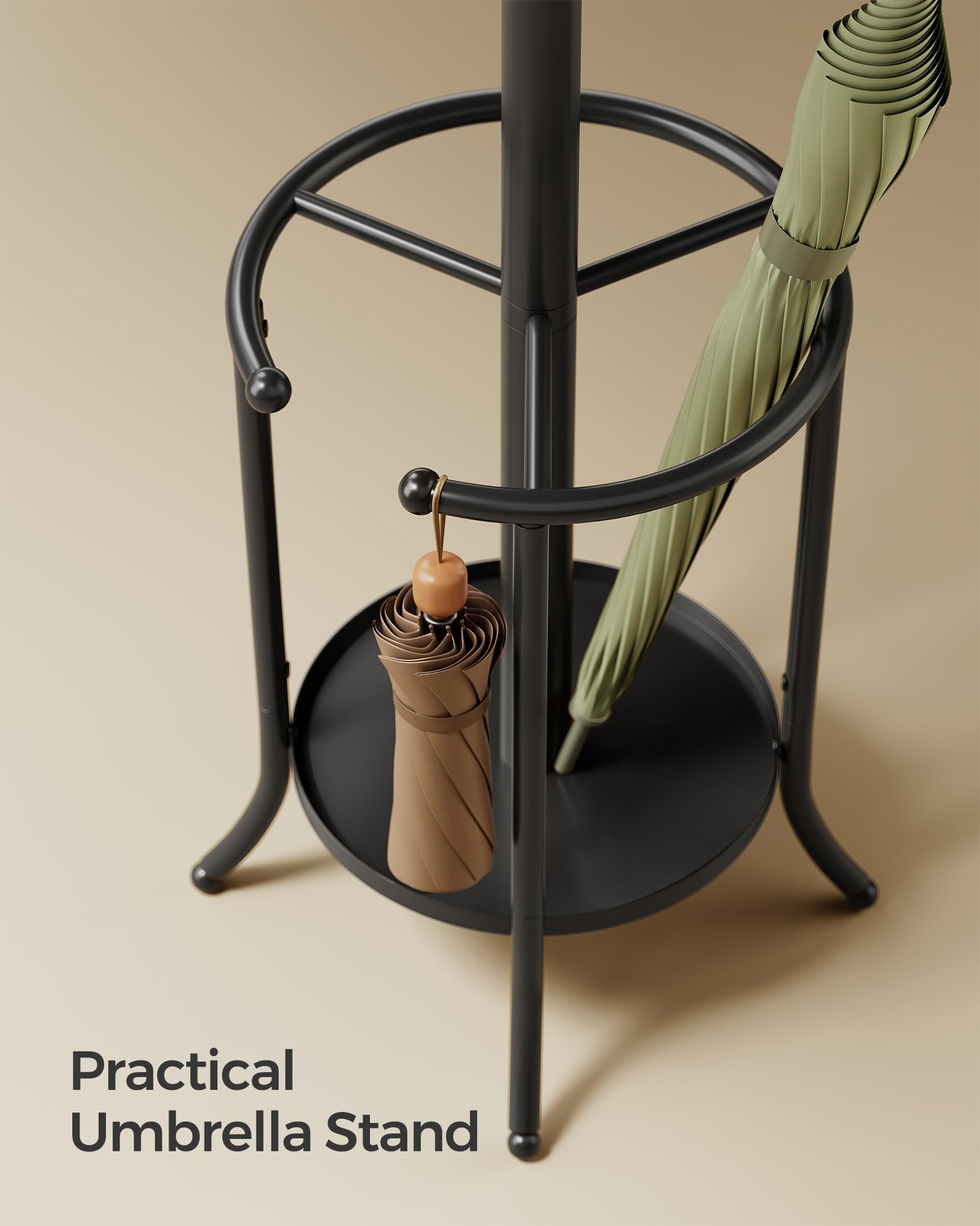 Foto 4 pulgar | Perchero Songmics Independiente Con Soporte Para Paraguas De Metal Negro - Venta Internacional.
