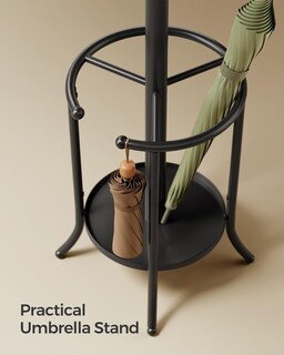 Foto 3 | Perchero Songmics Independiente Con Soporte Para Paraguas De Metal Negro - Venta Internacional.