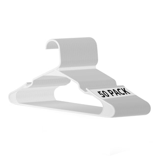 Foto 1 | Perchas De Plástico Simple Deluxe, 50 Unidades, Para Ropa, Color Blanco - Venta Internacional.