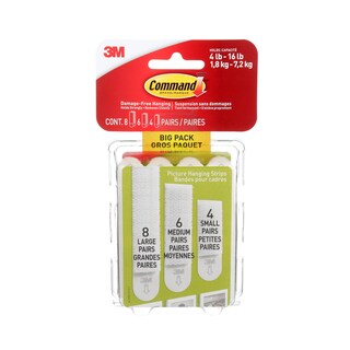 Foto 1 | Tiras Para Colgar Cuadros 3m Command, Paquete Grande, 18 Pares - Venta Internacional.