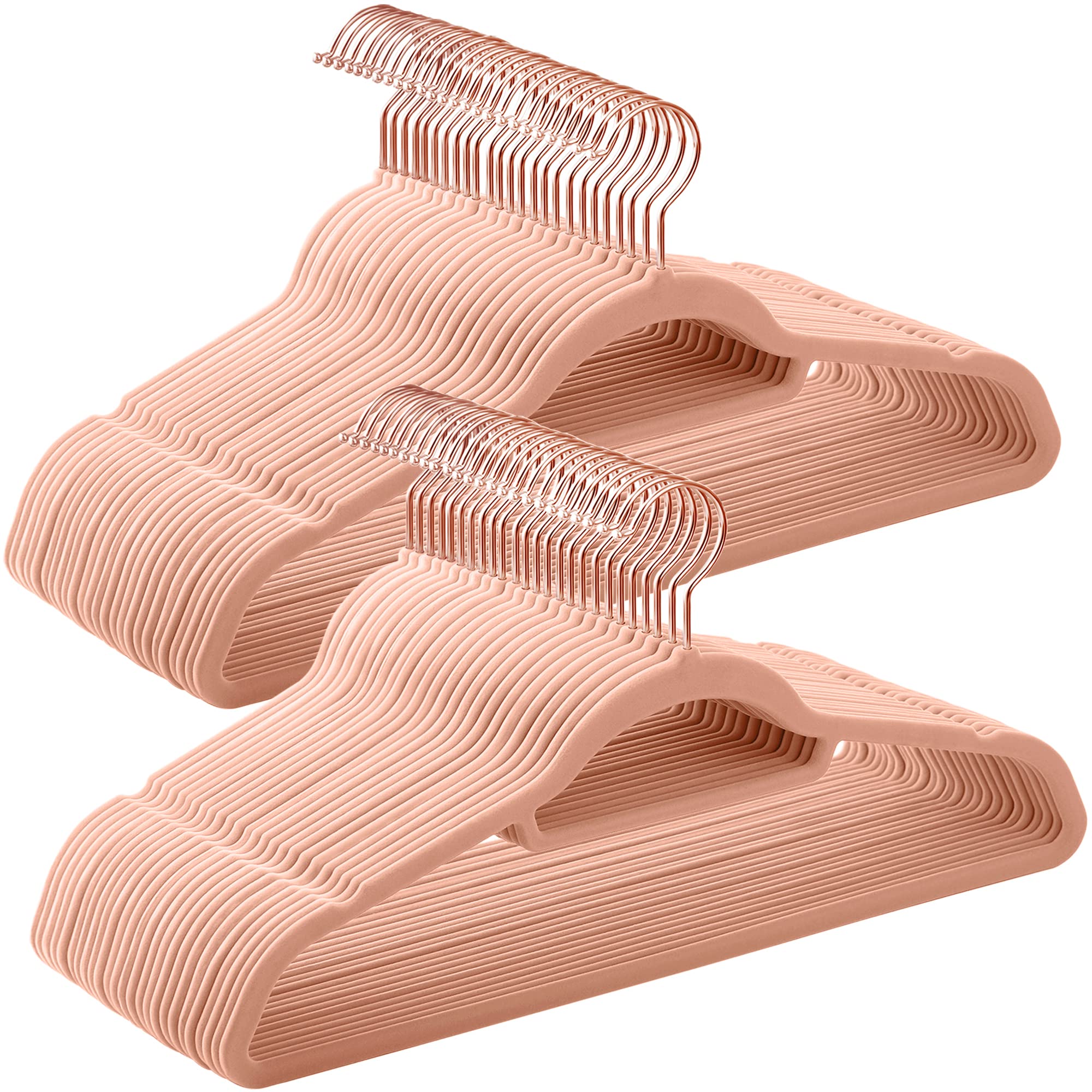 Foto 2 pulgar | Set De 50 Perchas De Terciopelo Songmics Ucrf21pk50, Rosa Coral - Venta Internacional.