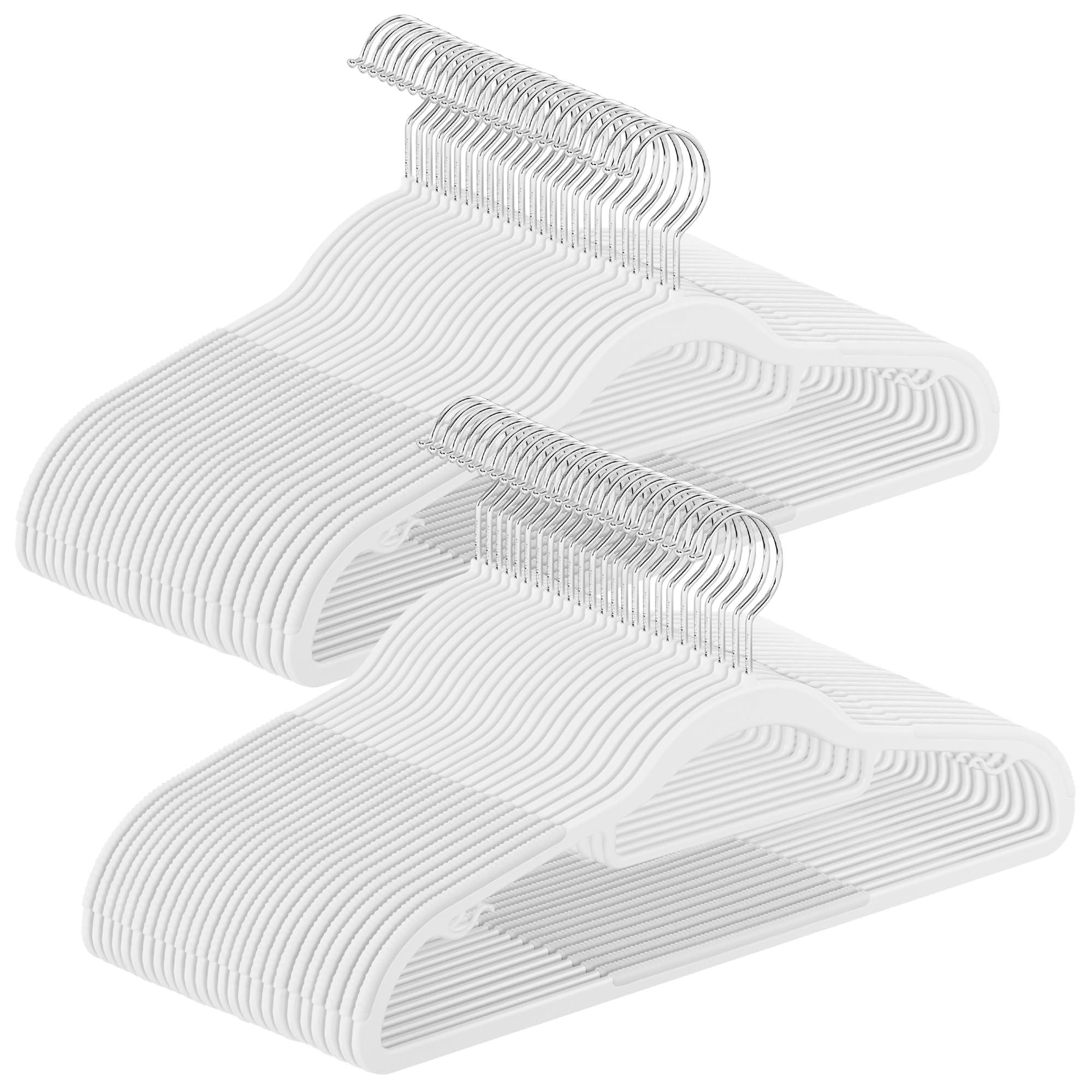 Foto 1 | Percheros Songmics, 50 Unidades, Plástico Resistente, Color Blanco - Venta Internacional.