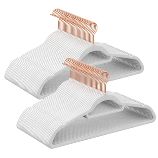 Foto 1 | Juego De 60 Perchas Songmics De Terciopelo, Color Blanco Nube Ucrf0021w01 - Venta Internacional.