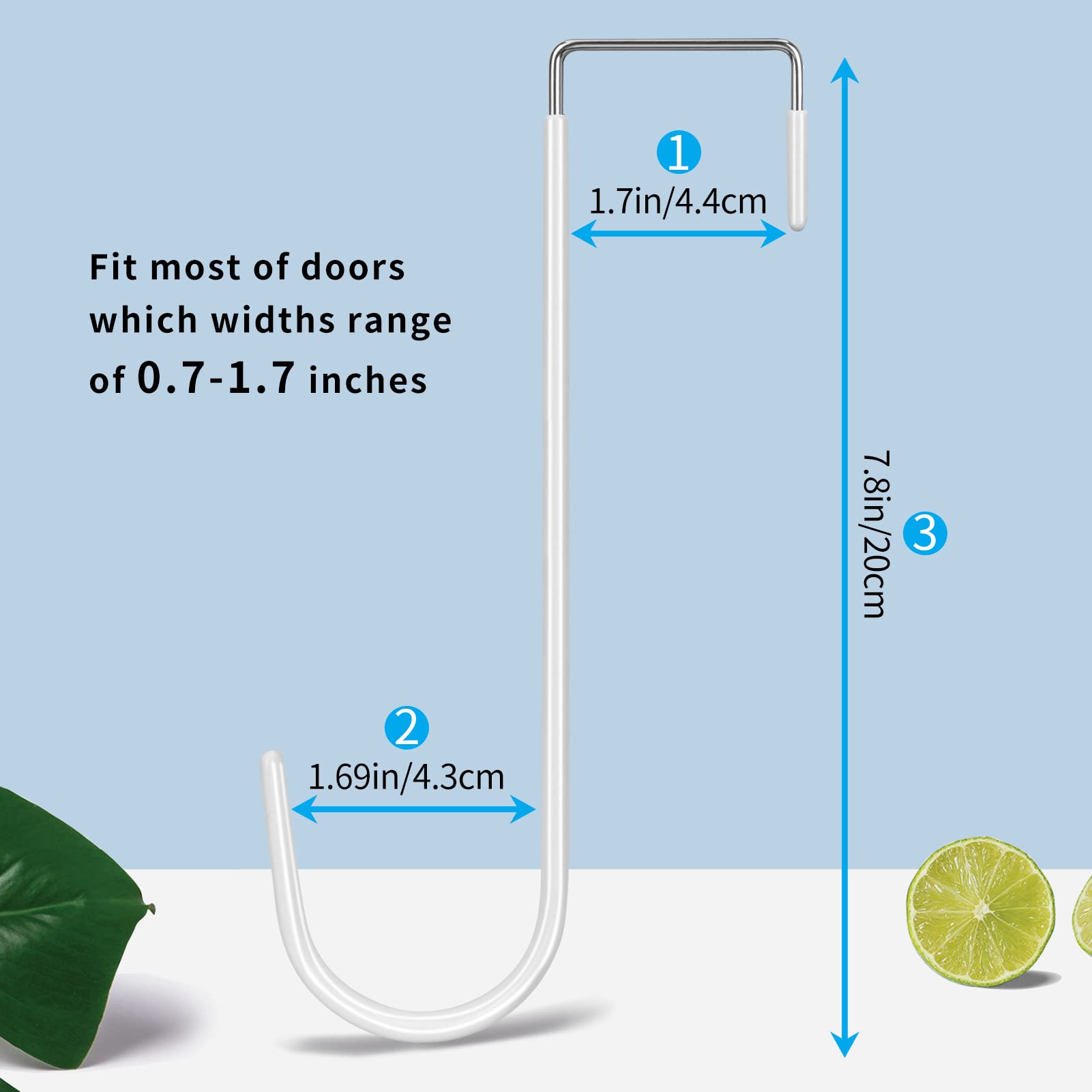 Foto 3 pulgar | Ganchos Para Colocar Sobre La Puerta Fyy, Colgadores Largos Mejorados Para Puertas, Paquete De 6 - Venta Internacional.