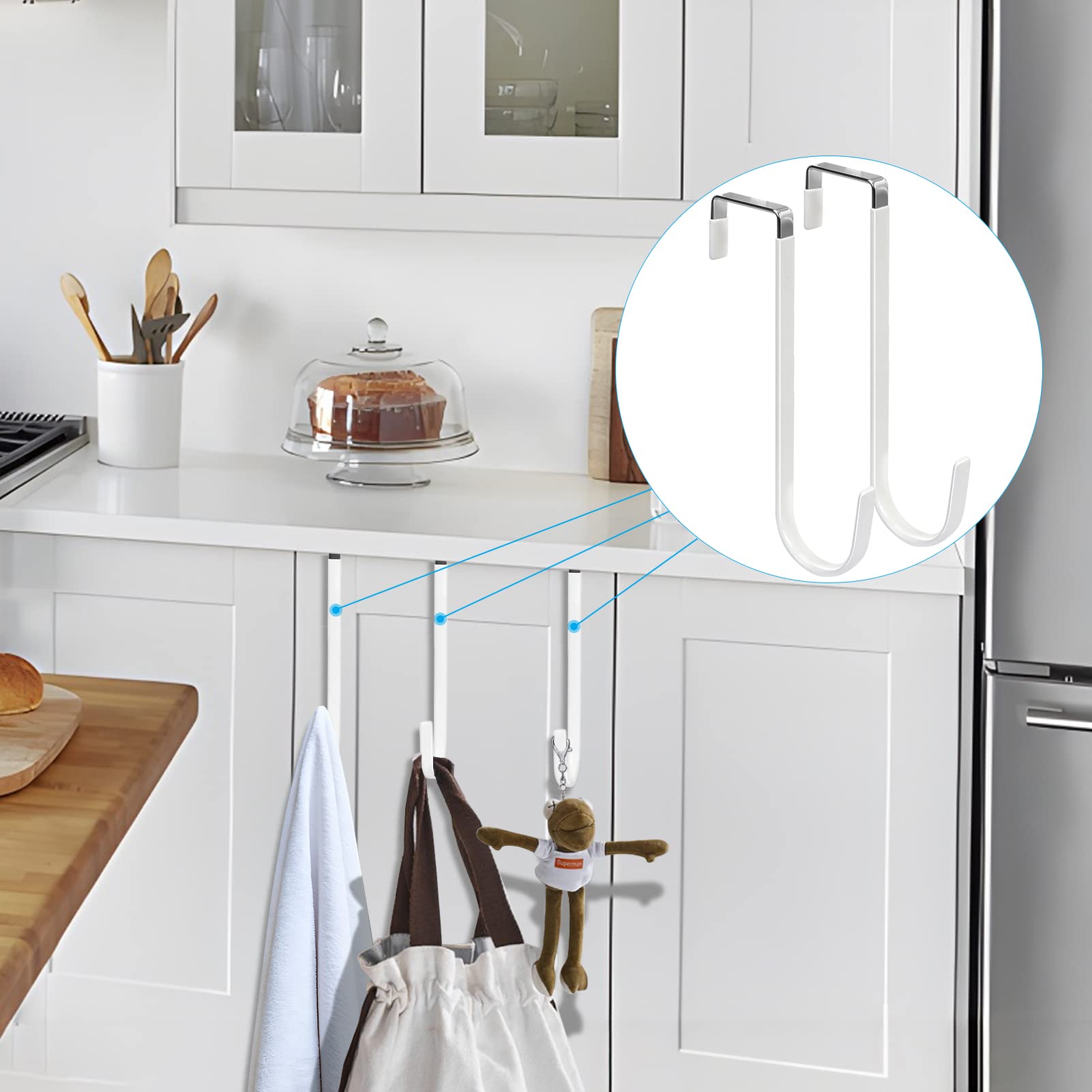 Foto 7 | Ganchos Para Colocar Sobre La Puerta Fyy, Colgadores Largos Mejorados Para Puertas, Paquete De 6 - Venta Internacional.