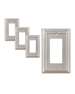Foto 1 | Funda De Enchufe De Pared Dewenwils, Metal, Paquete De 4 Unidades, Níquel Cepillado - Venta Internacional.