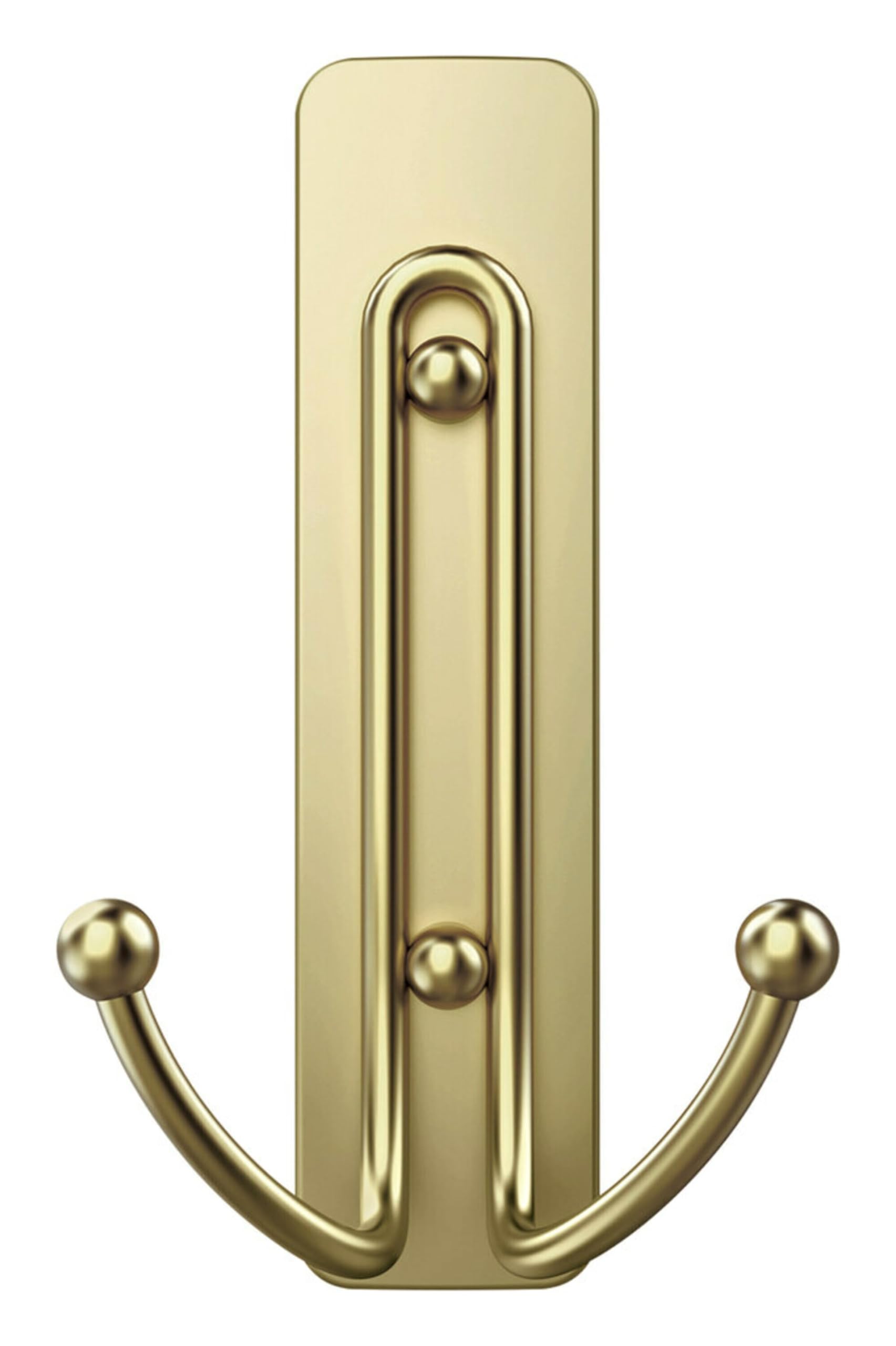 Foto 3 | Wall Hooks Command, Tamaño Grande, De Latón Satinado, 2 Ganchos Dobles, 4 Libras - Venta Internacional.