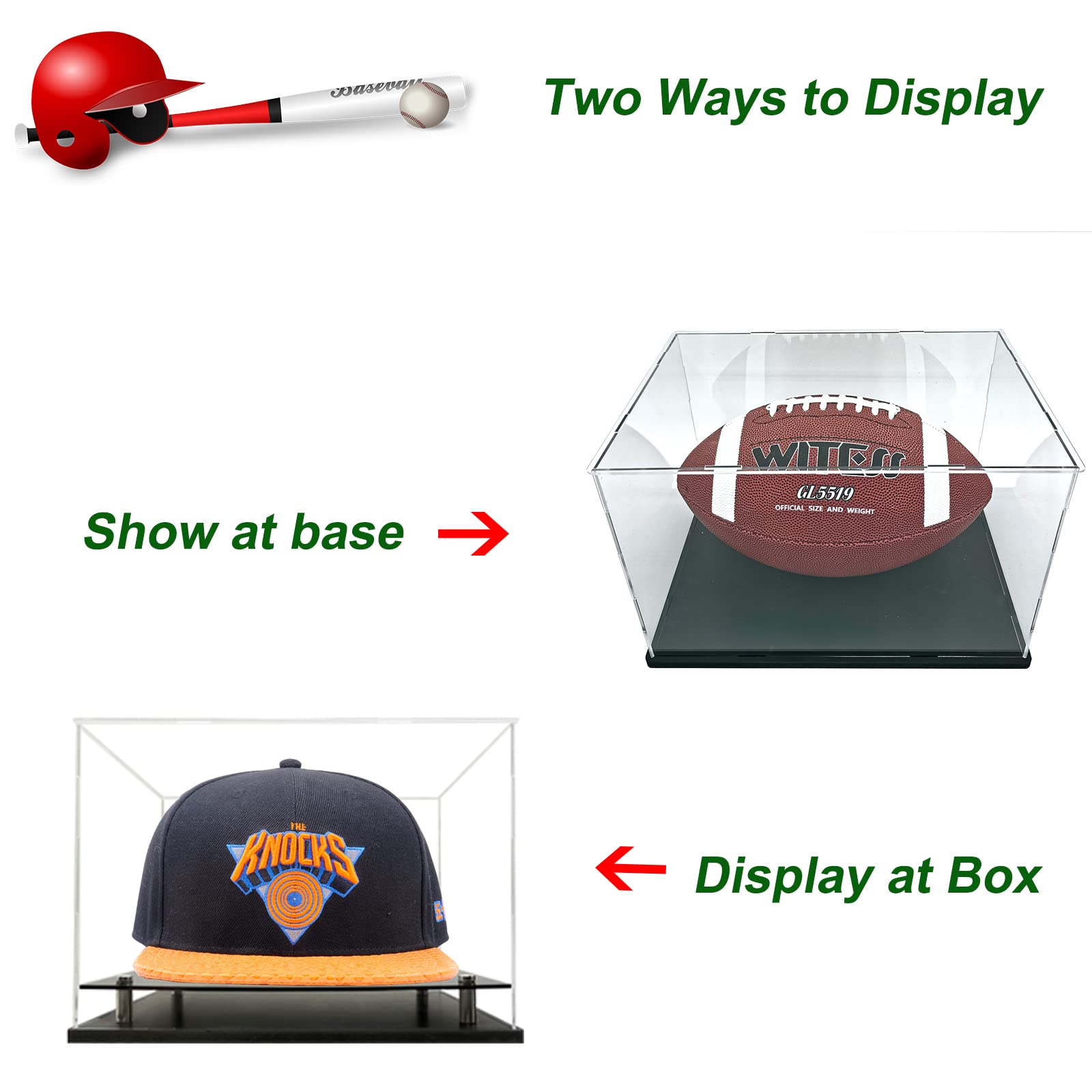 Foto 4 pulgar | Estuche Expositor Wanlian De Acrílico Transparente Para Gorras De Béisbol - Venta Internacional.