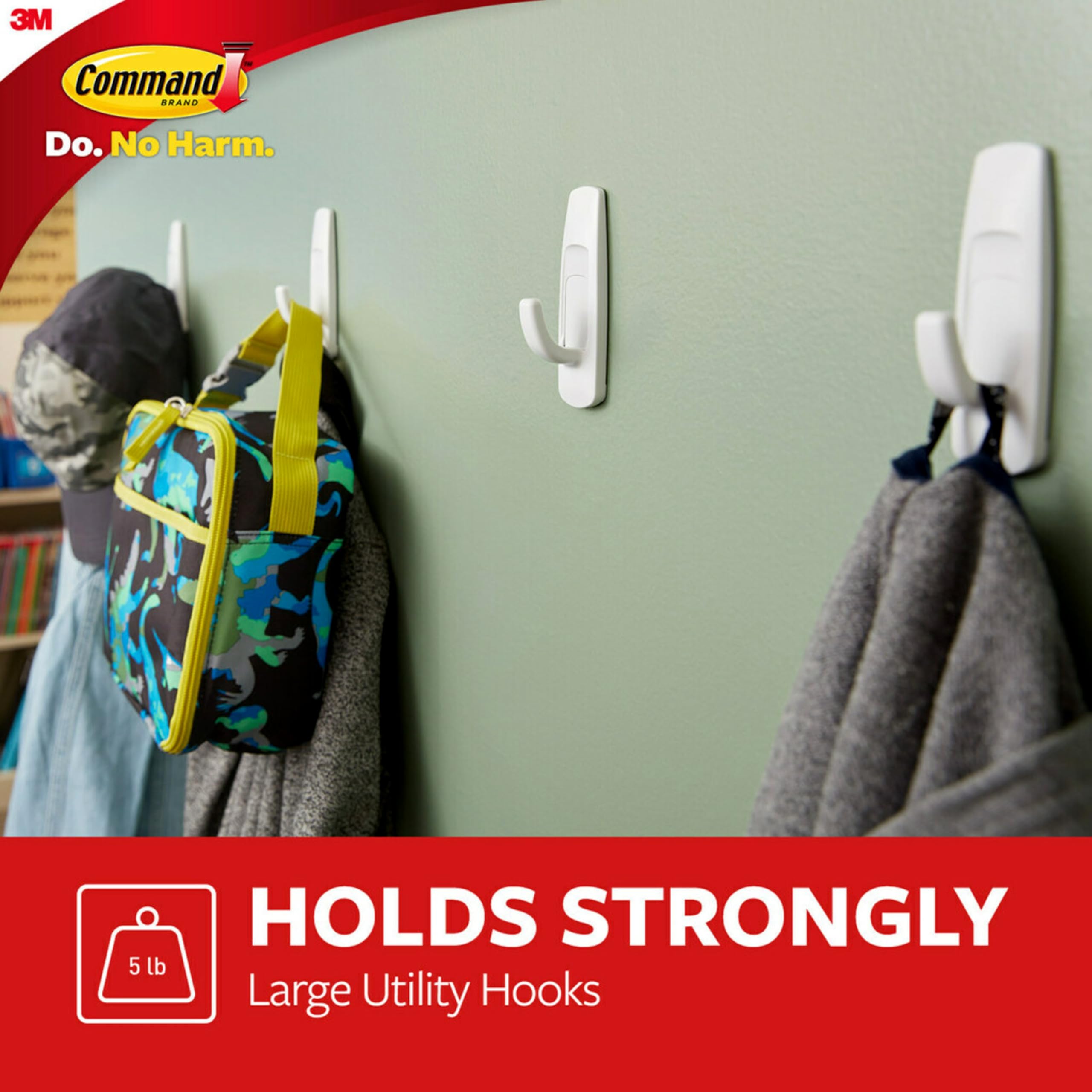 Foto 3 | Utility Hooks Command Large Tiene Capacidad Para 14 Ganchos Con 16 Tiras De 2,27 Kg - Venta Internacional.