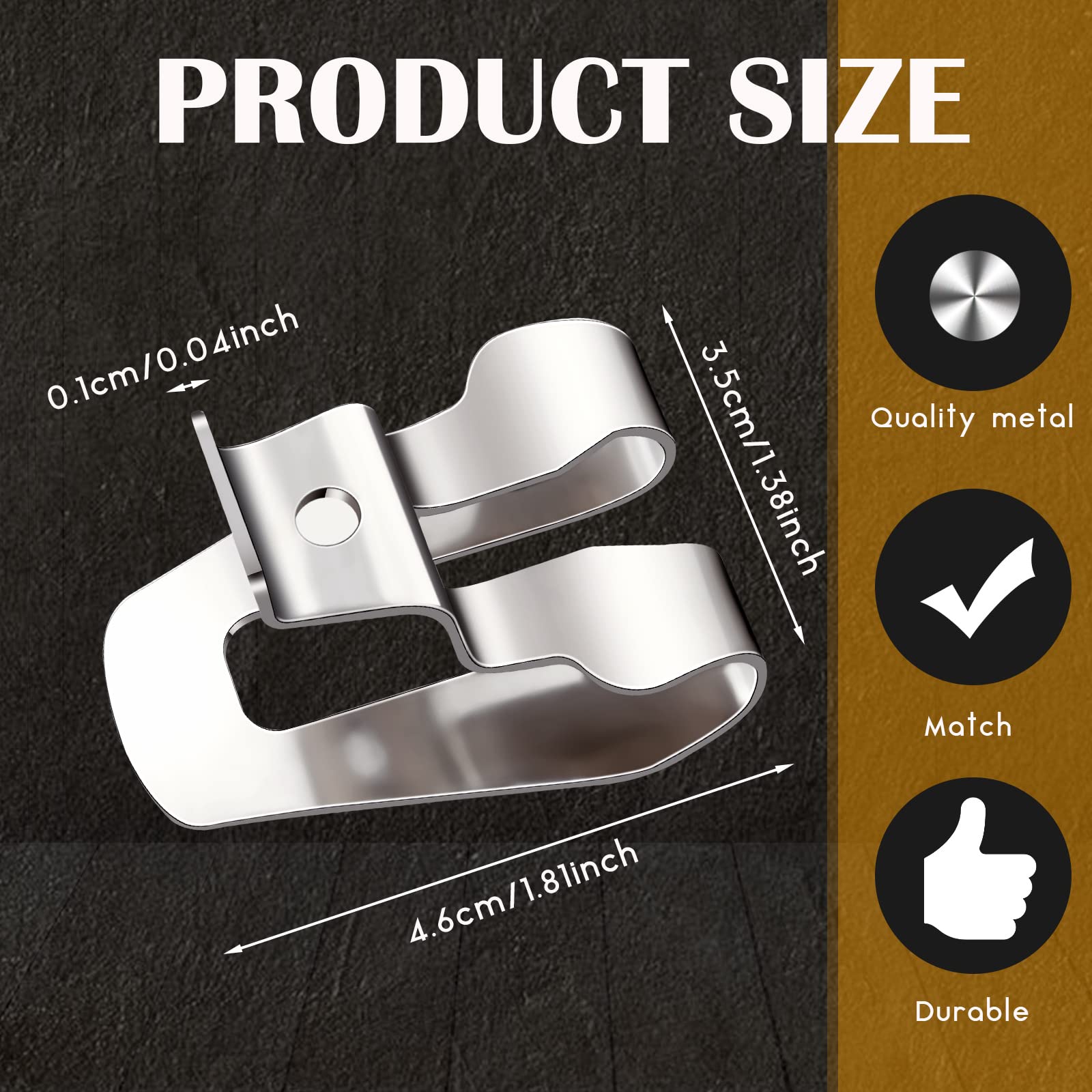Foto 4 pulgar | Ganchos Para Cinturón Mtlee De Acero Inoxidable Para Herramientas Eléctricas (8 Unidades) - Venta Internacional.