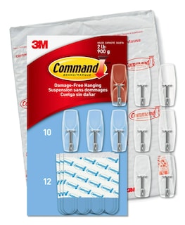 Foto 1 | Ganchos De Alambre Command, Transparentes, De Tamaño Mediano, 10 Ganchos Con 12 Tiras - Venta Internacional.
