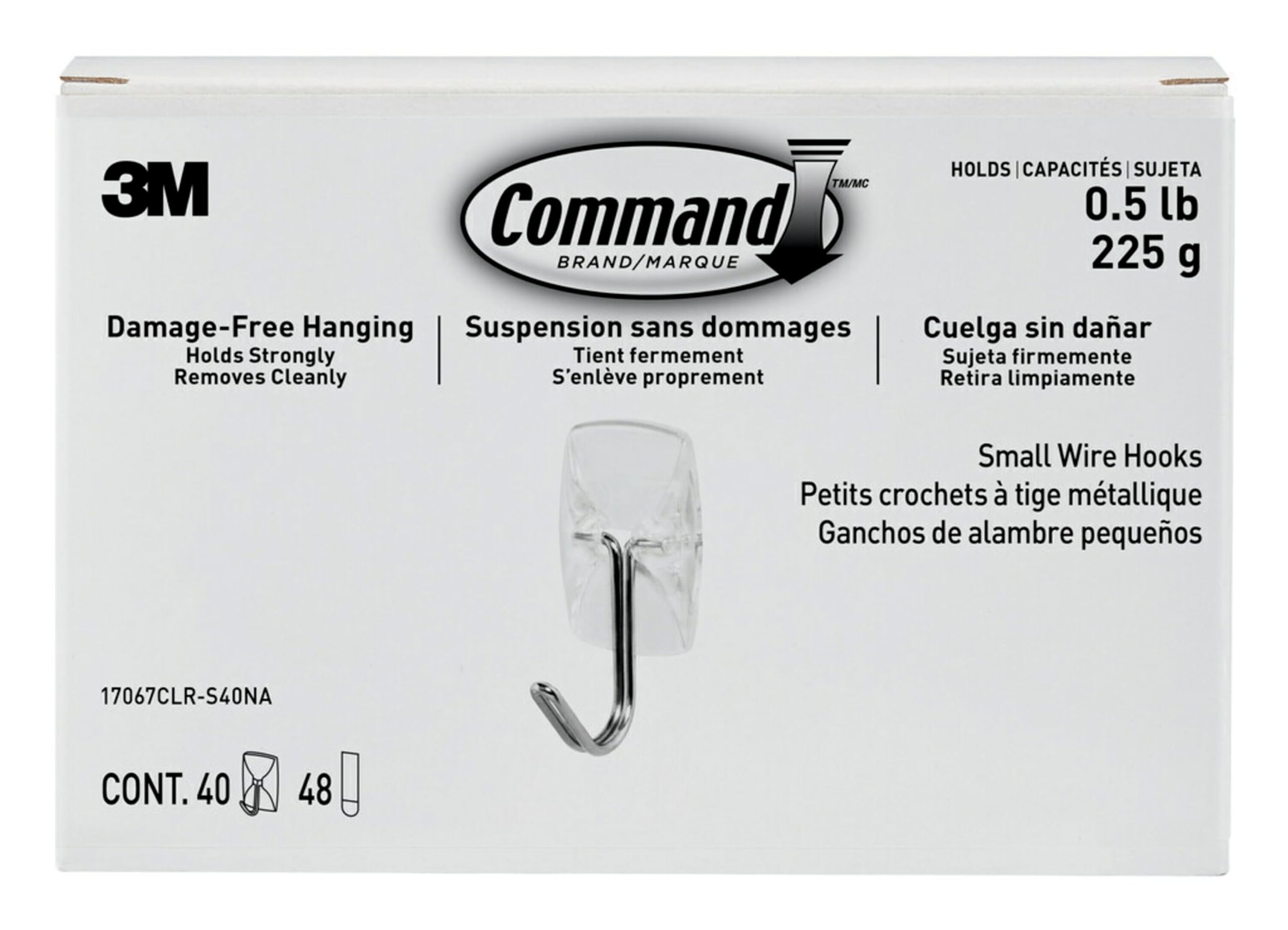 Foto 2 pulgar | Wall Hooks Command, Pequeño, De Alambre Transparente, Con 40 Ganchos - Venta Internacional.