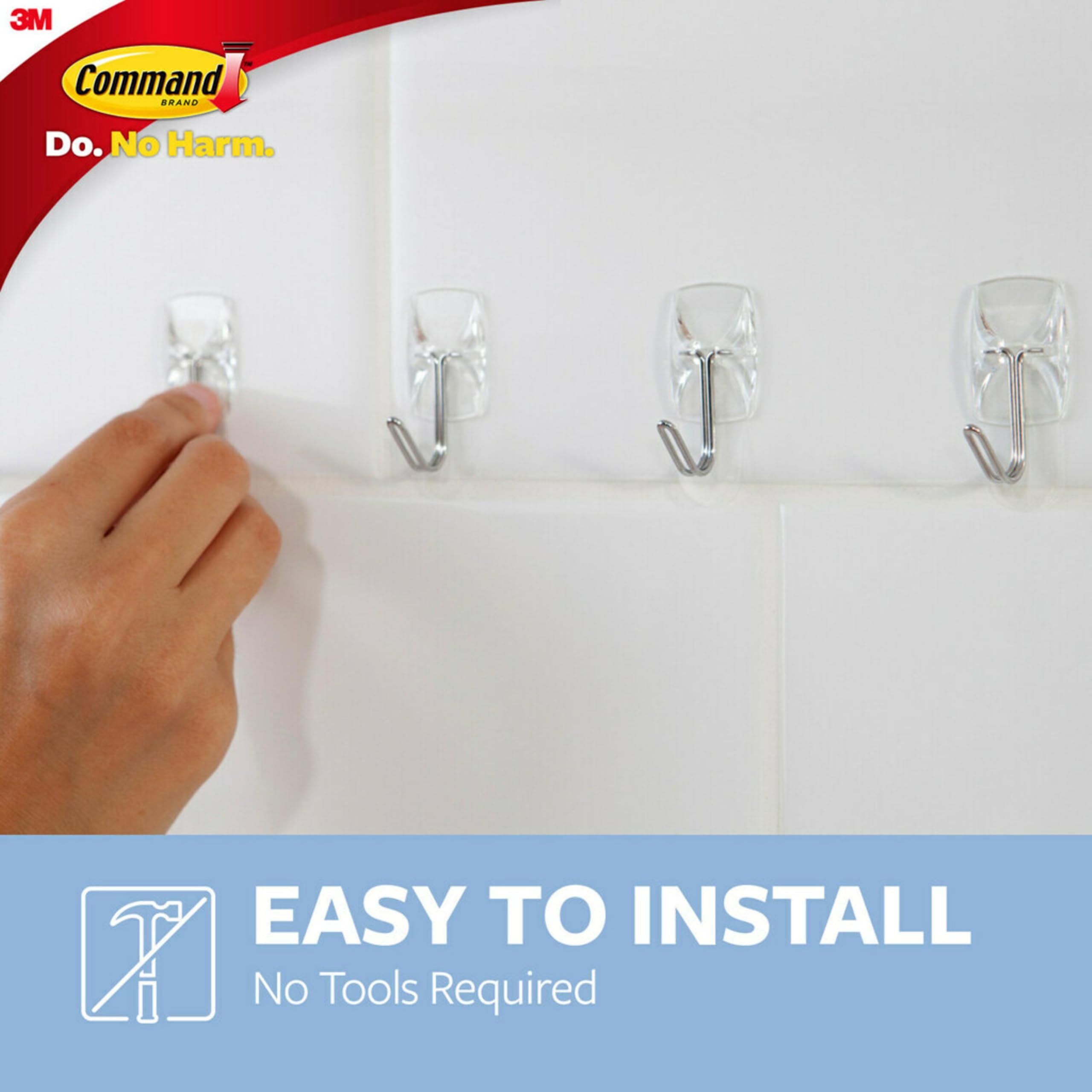 Foto 5 pulgar | Wall Hooks Command, Pequeño, De Alambre Transparente, Con 40 Ganchos - Venta Internacional.
