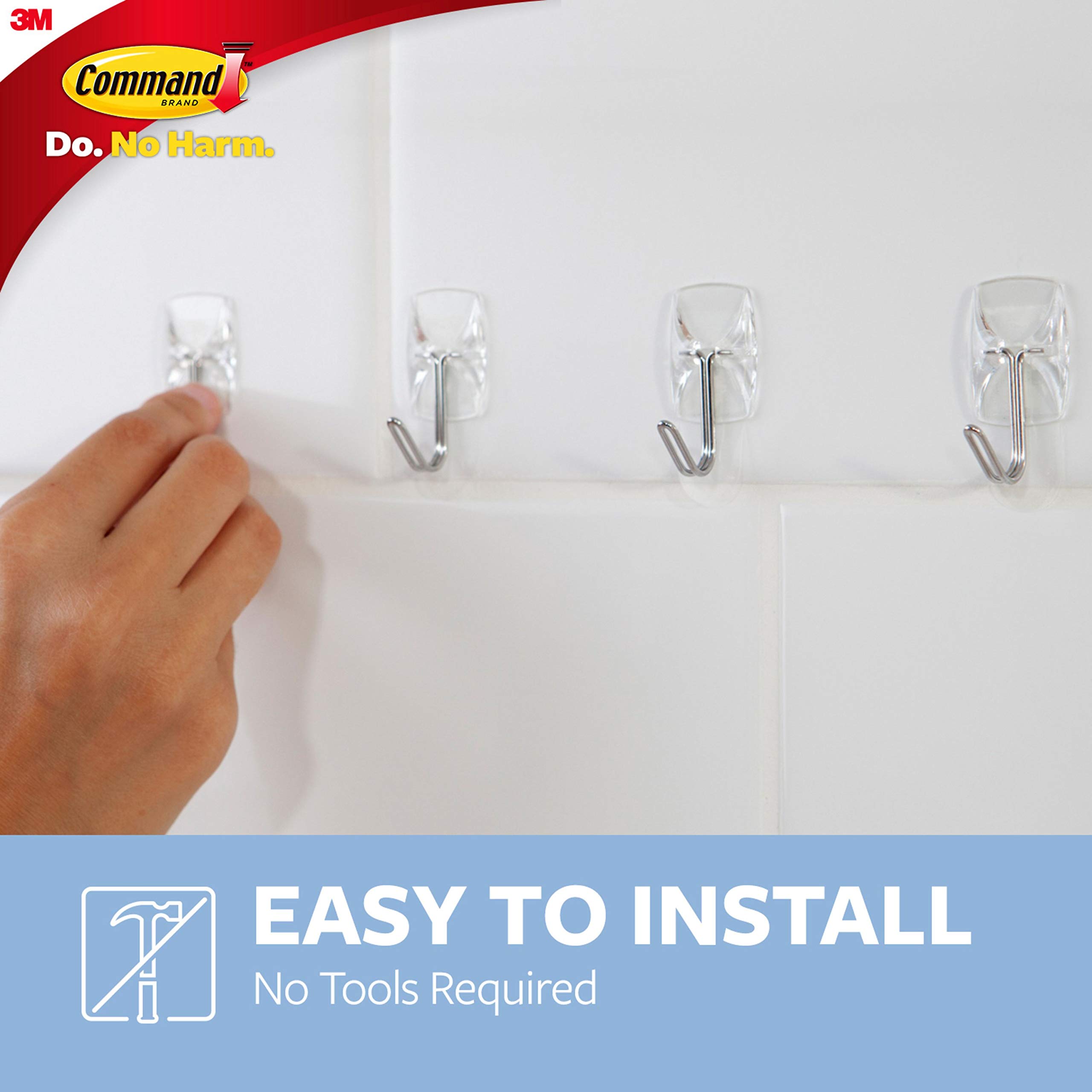 Foto 5 pulgar | Ganchos De Pared 3m Command, Pequeños, De Alambre Transparente, Con 10 Ganchos - Venta Internacional.