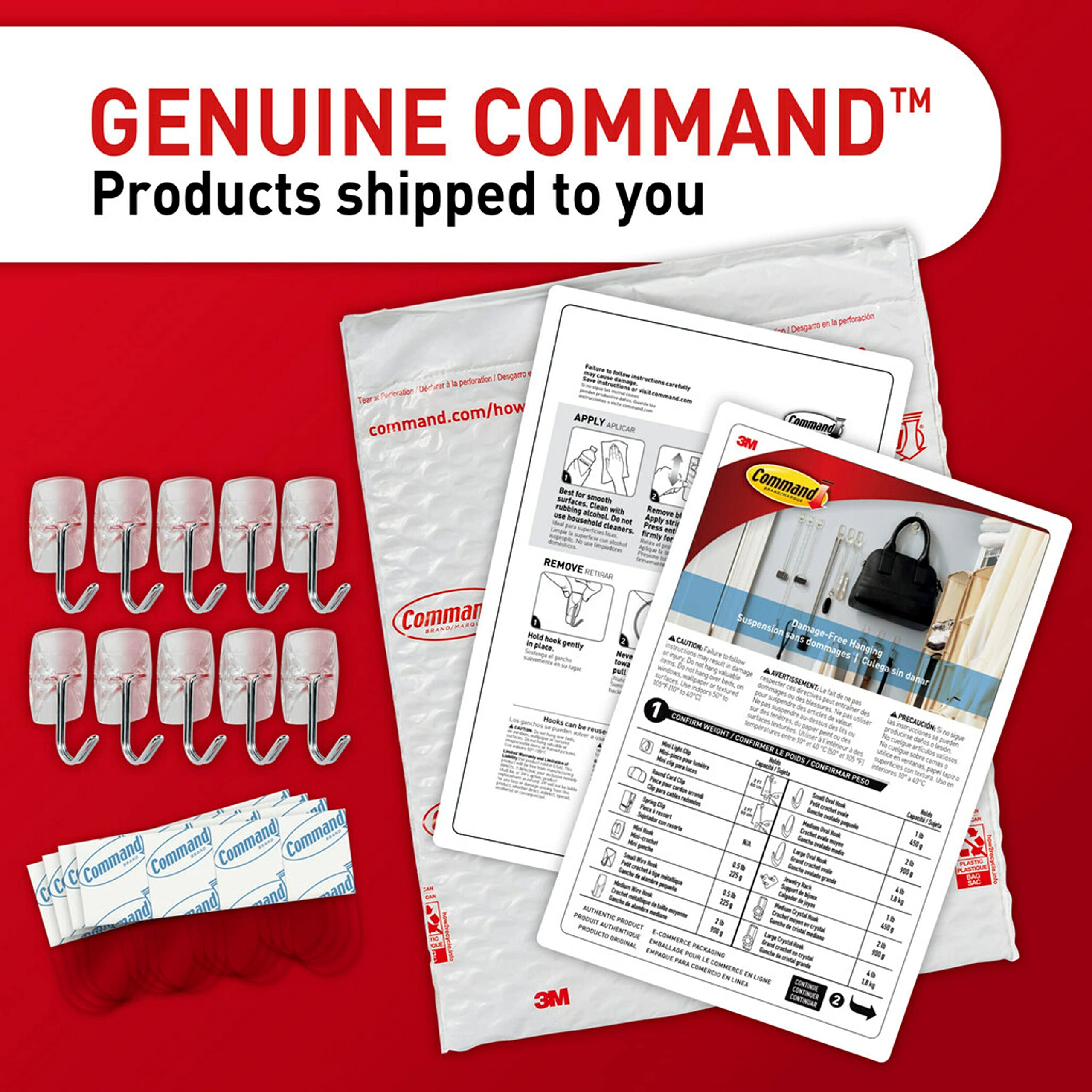 Foto 7 pulgar | Ganchos De Pared 3m Command, Pequeños, De Alambre Transparente, Con 10 Ganchos - Venta Internacional.