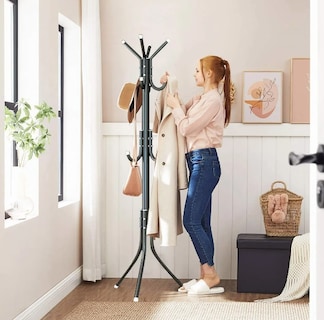 Foto 3 | Elegante Y Práctico Perchero De Piso Xtellar Con 12 Ganchos Metálicos Multinivel Para Organizar Ropa - Negro