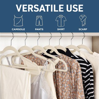Foto 4 | Juego De Percheros Lifemaster Velvet Antideslizante, 20 Piezas, Color Marfil - Venta Internacional.