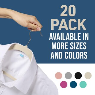 Foto 5 | Juego De Percheros Lifemaster Velvet Antideslizante, 20 Piezas, Color Marfil - Venta Internacional.