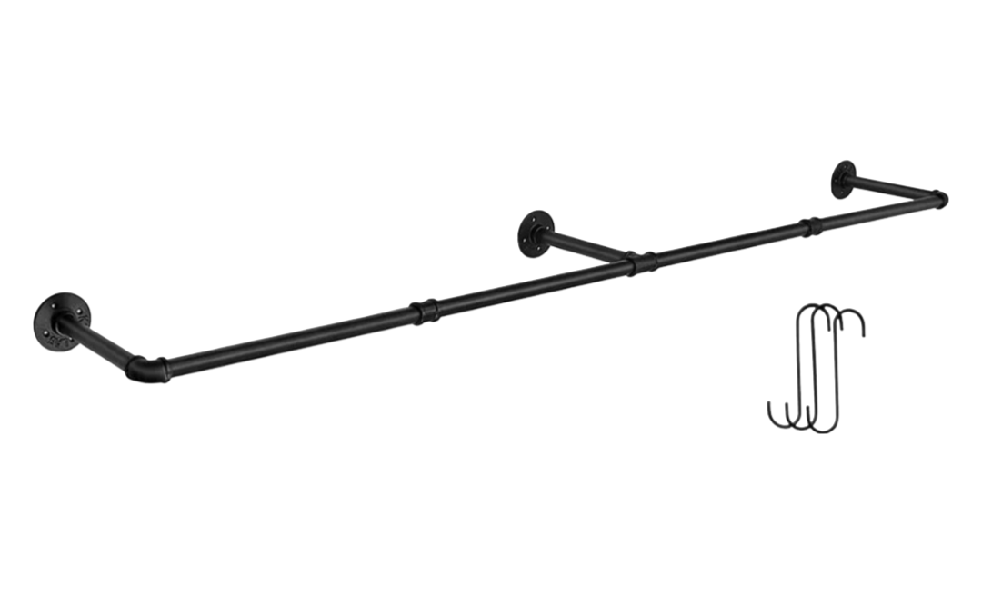 Foto 1 | Elegante Perchero De Pared Xtellar Con Estante Metálico De 183cm, Estilo Retro Industrial