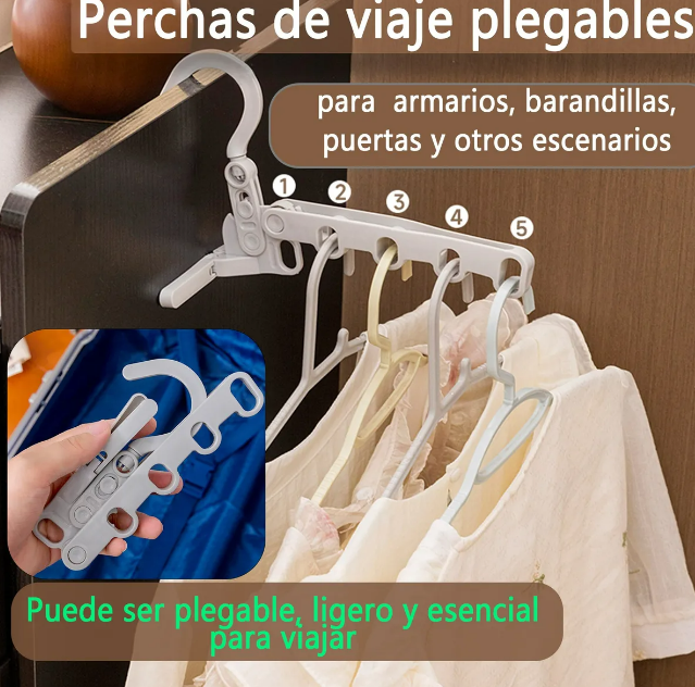 Foto 3 | Juego De 3 Perchas Plegables Xtellar Para Trajes De Viaje - Portátiles Y Resistentes