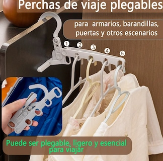 Foto 3 | Juego De 3 Perchas Plegables Xtellar Para Trajes De Viaje - Portátiles Y Resistentes