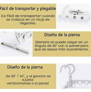 Foto 4 | Juego De 3 Perchas Plegables Xtellar Para Trajes De Viaje - Portátiles Y Resistentes