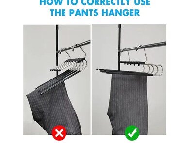 Foto 3 | Xtellar Perchas Premium De Acero Inoxidable Para Pantalones, Pack De 2 - Optimiza Espacio Con Elegancia, Plateado