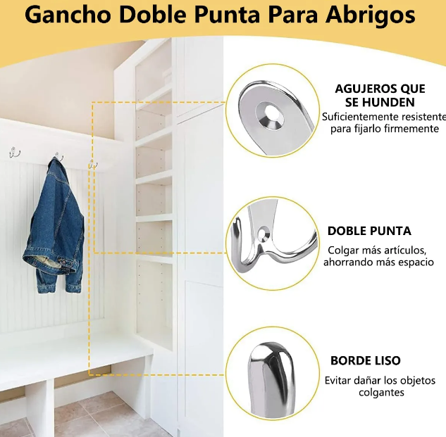 Foto 5 pulgar | ''set De 30 Ganchos Doble Xtellar - Organizador Premium Para Pared De Cualquier Espacio''